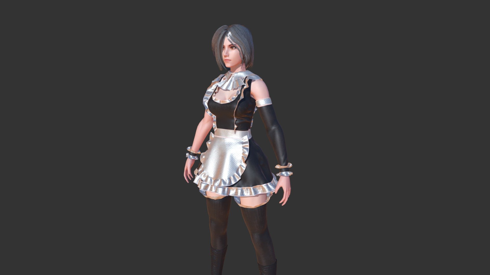 Maid Girl 3d model