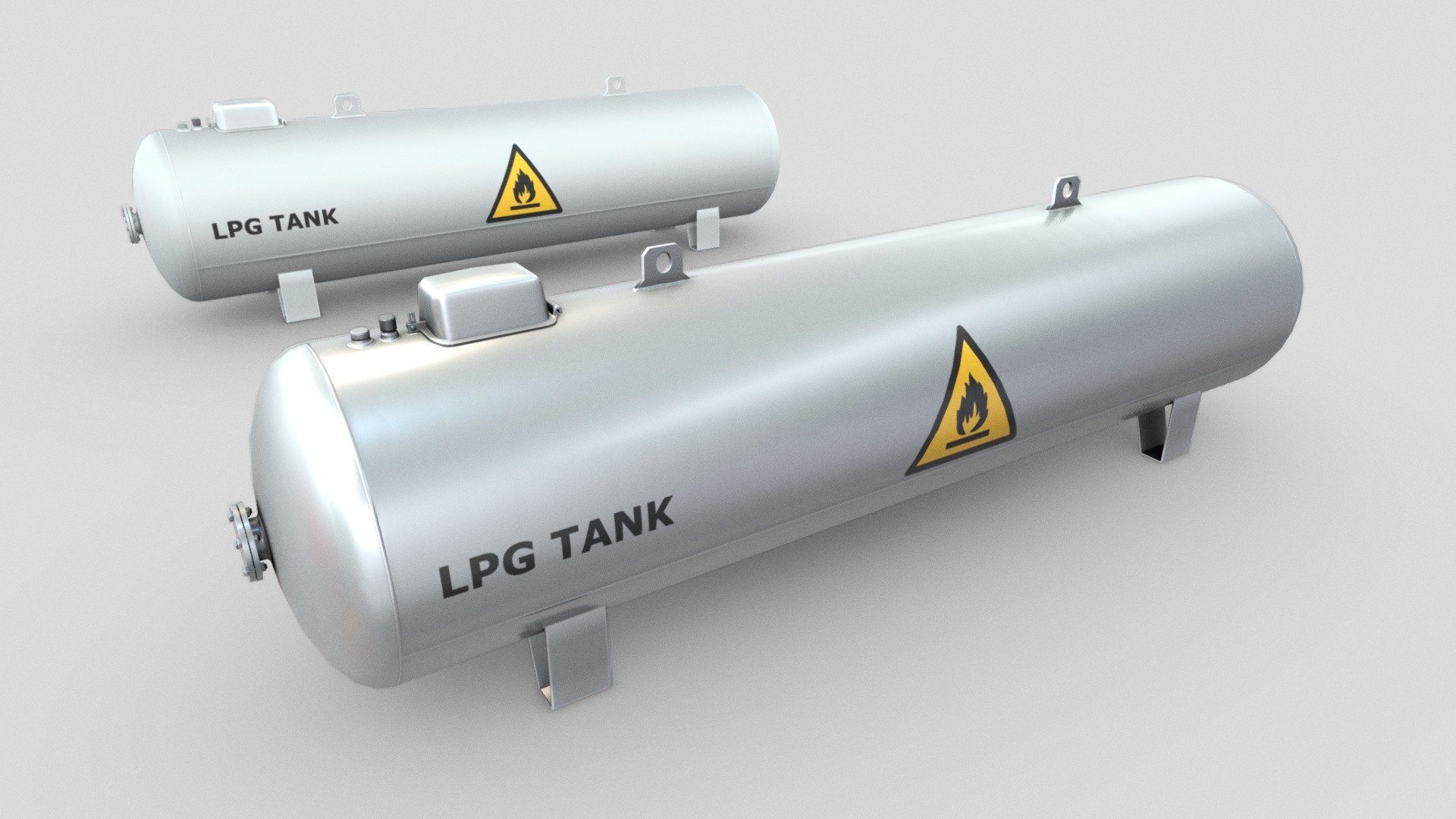 LPG Tank (Low-Poly) 3d model