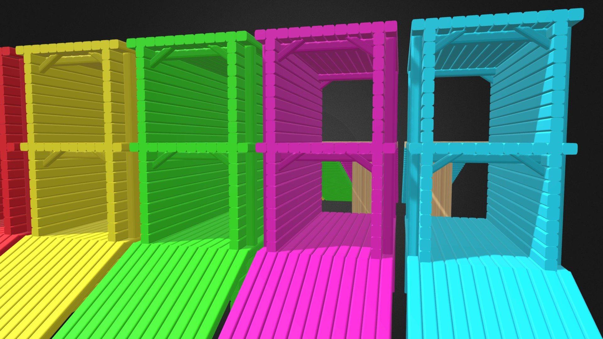 fs22_log_garage_colourful 3d model