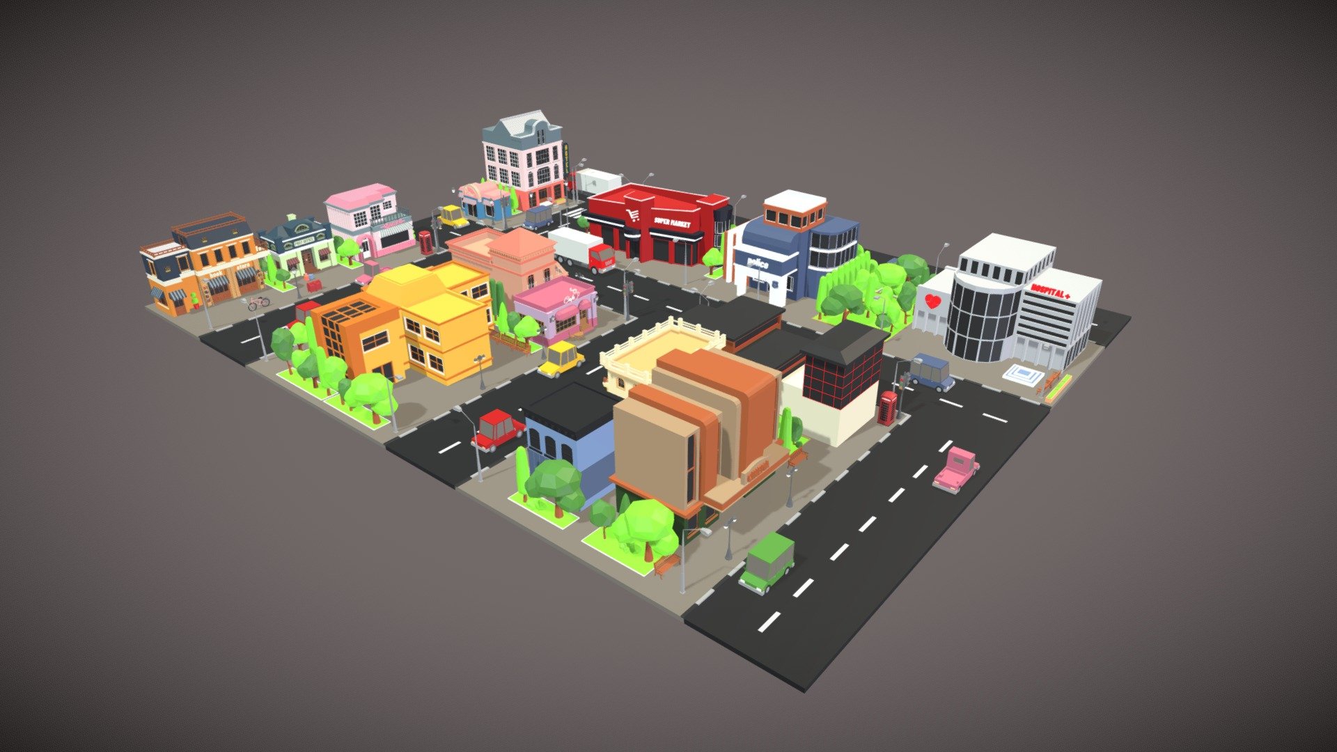 CARTOON CITY 3d model