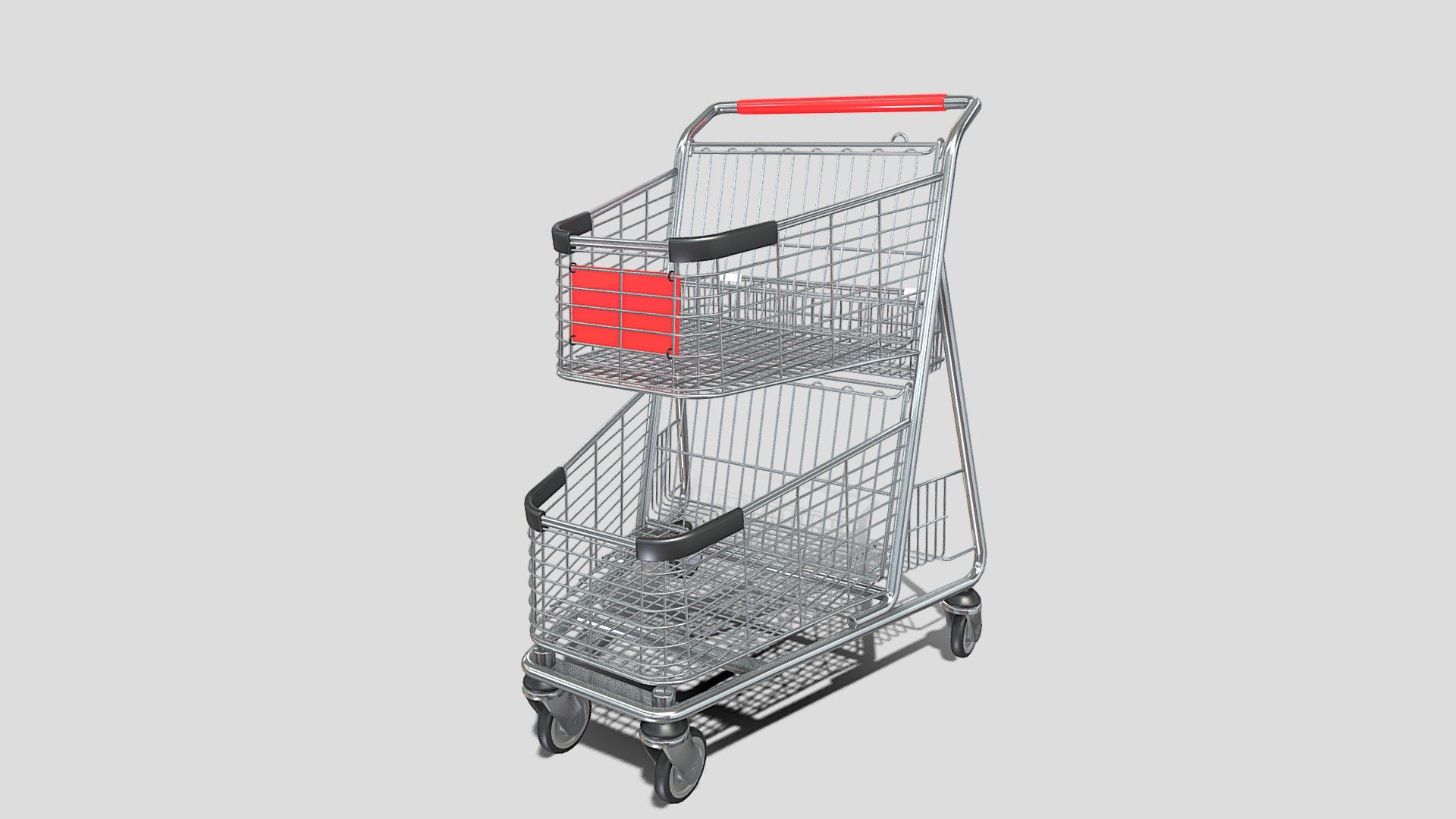 Shopping cart v4 3d model