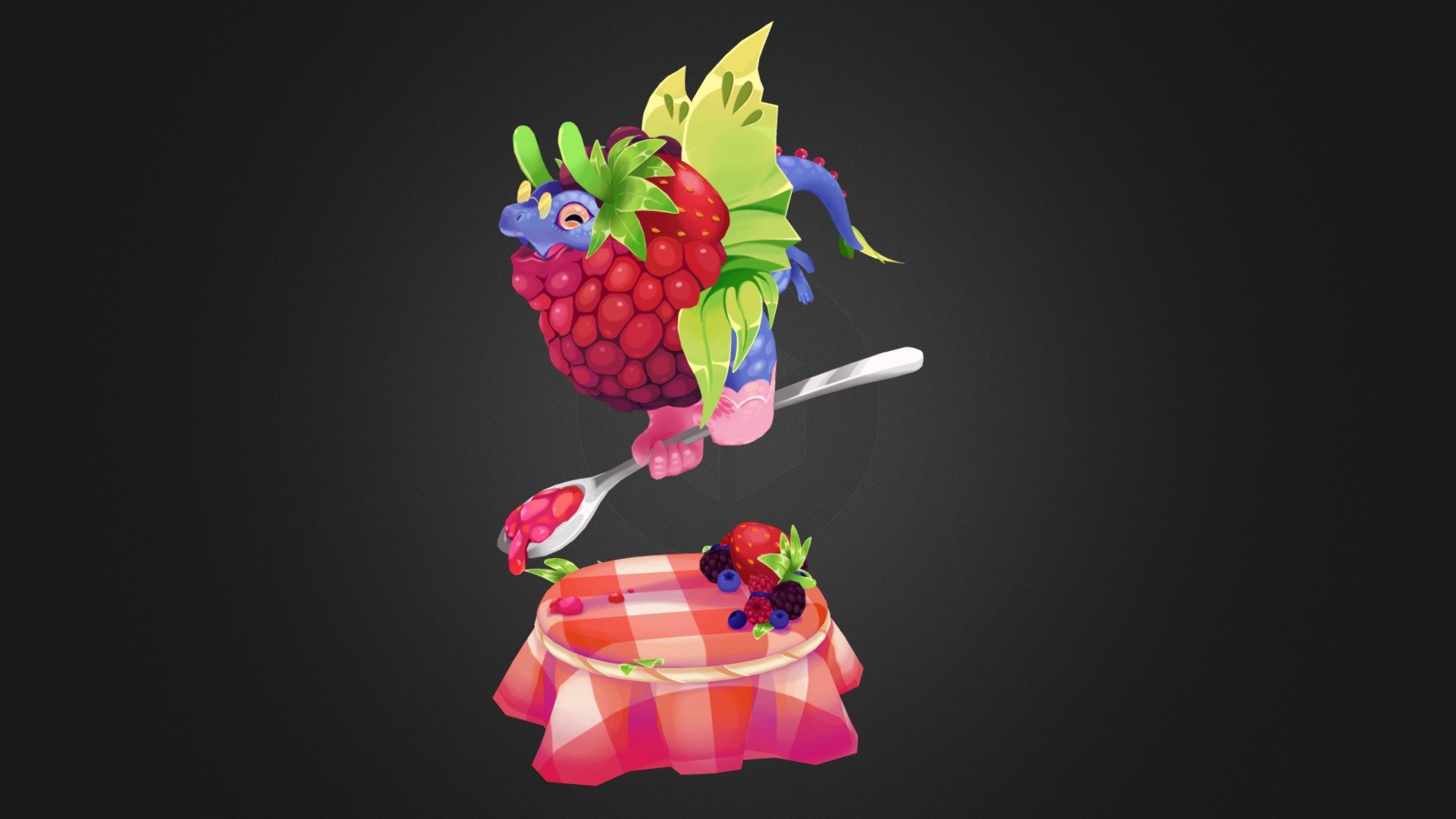 Berry Dragon 3d model