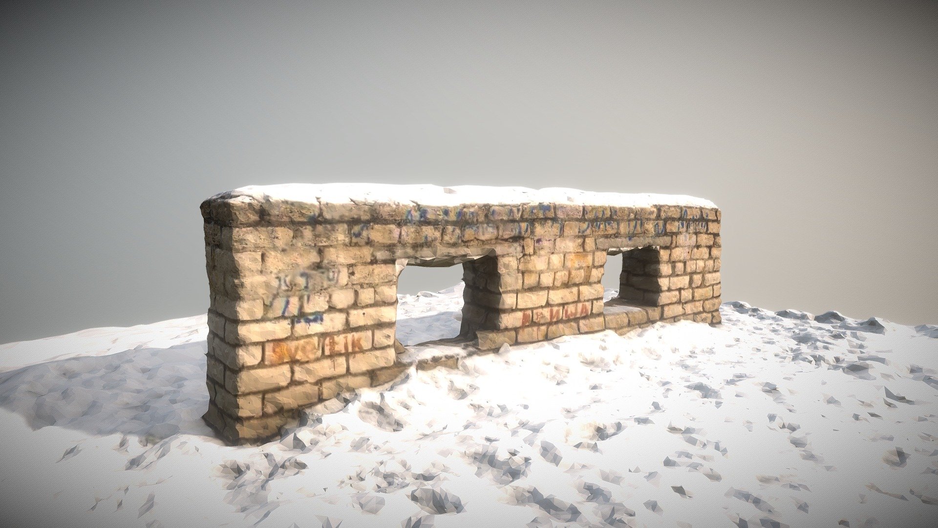 Brick Wall 3d model