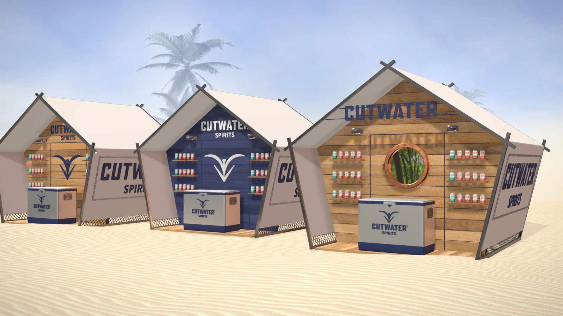 Beach Bar cutwater 3d model