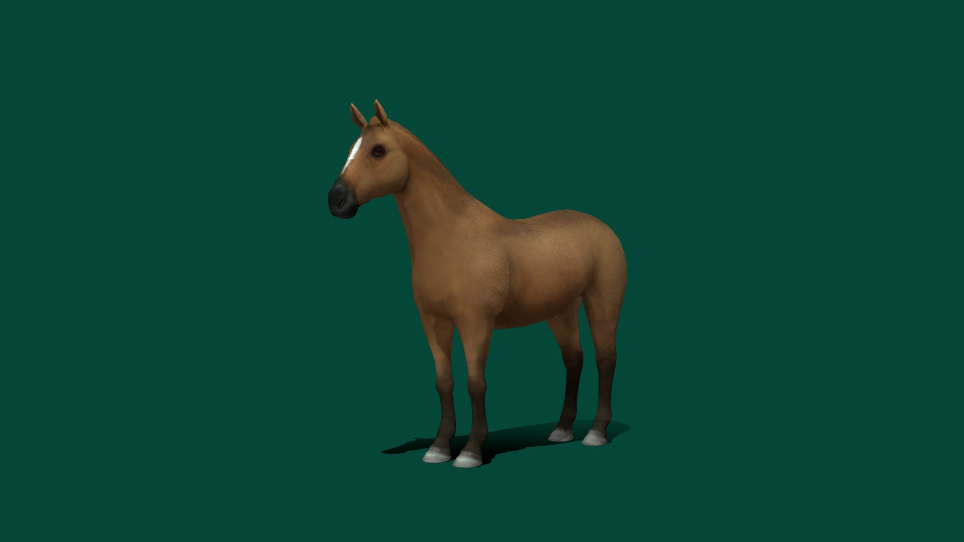 Arabian Horse (LowPoly) 3d model