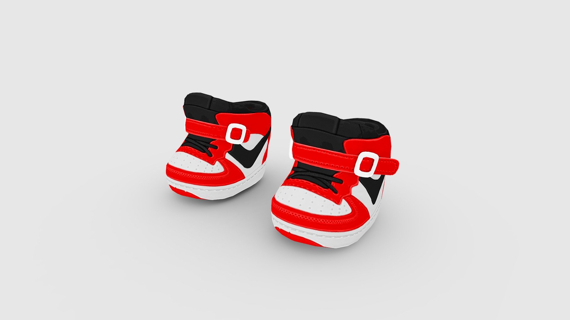 Cartoon baby shoes 3d model