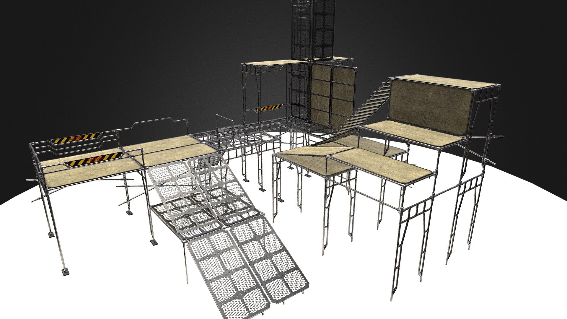 Modular Scaffolding Kit 3d model