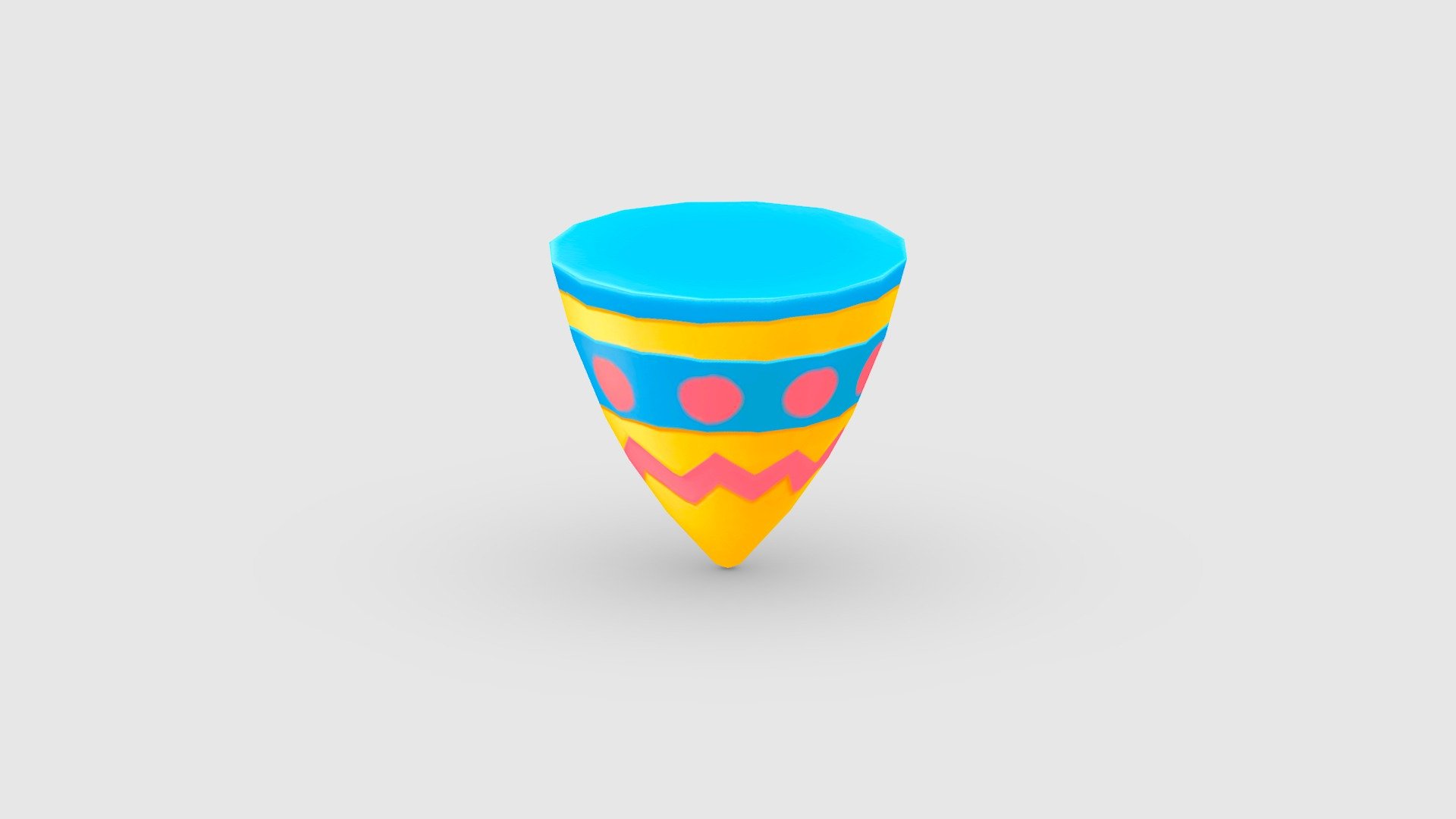 Cartoon spinning top 3d model