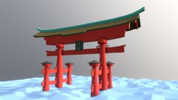 Lowpoly Torii Gate