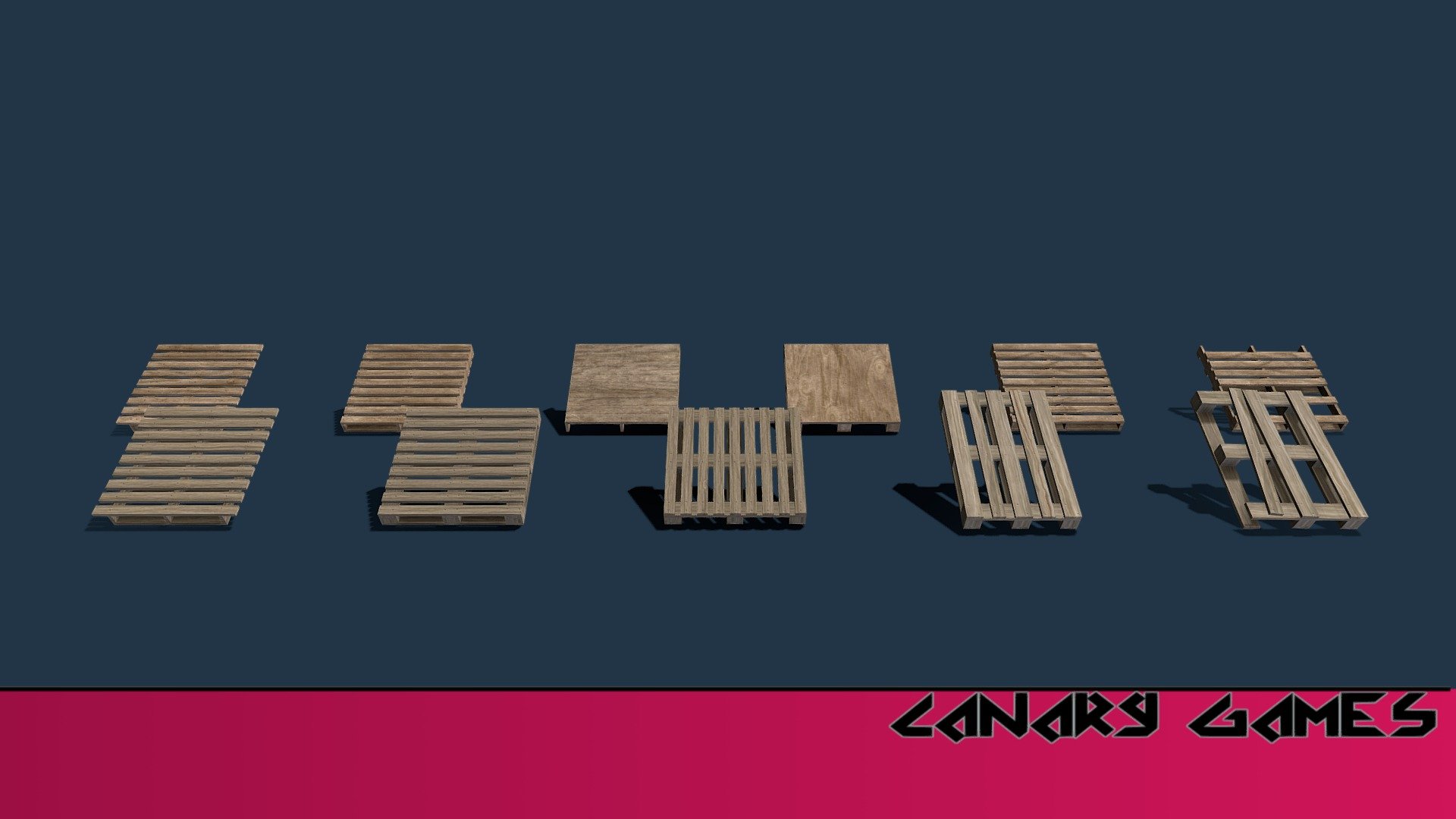 Pallets Set 3d model