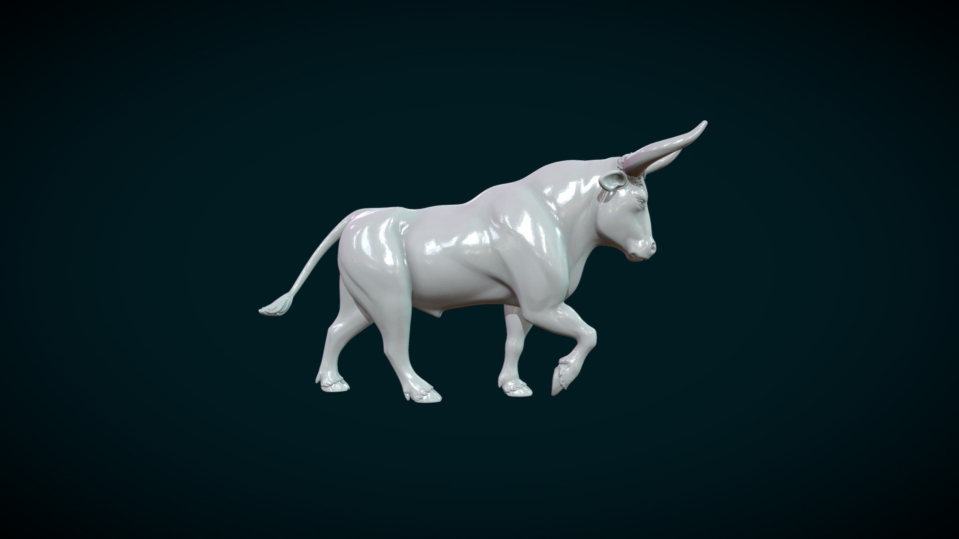 Bull  Sculpture 3d model