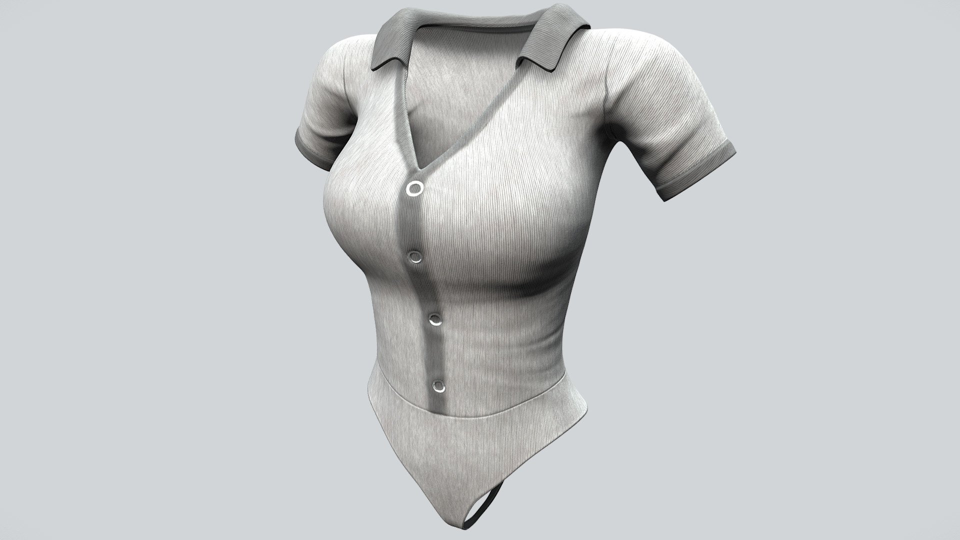 Female Polo-style Bodysuit 3d model