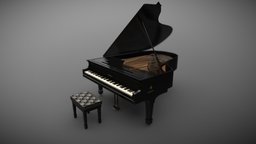 Grand Piano and Stool