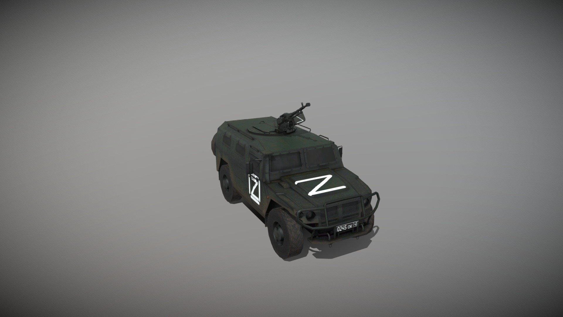 Gaz Tiger of the Russian army 3d model