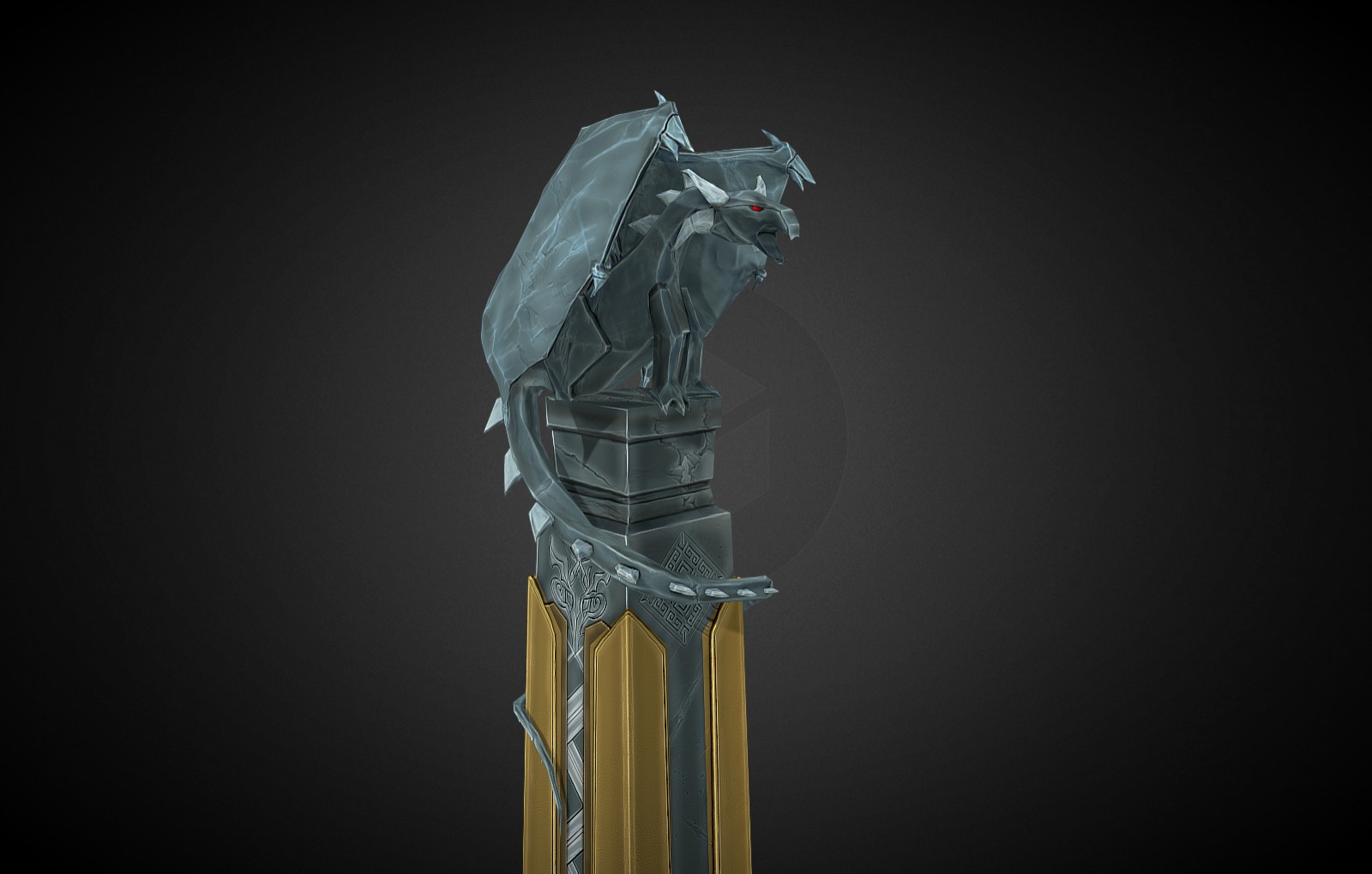 Dragon Column 3d model