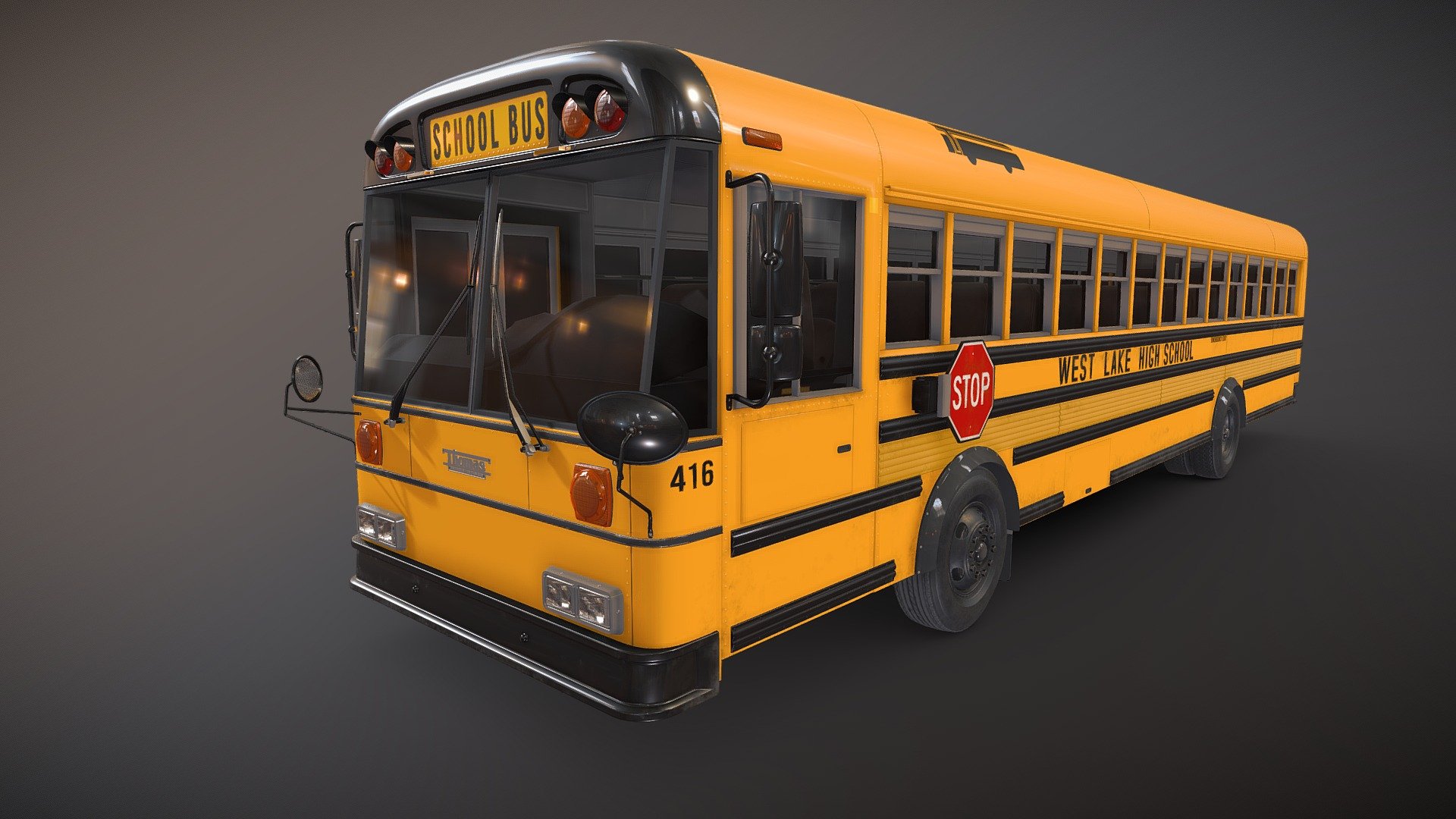 School bus 1994 Thomas build 3d model