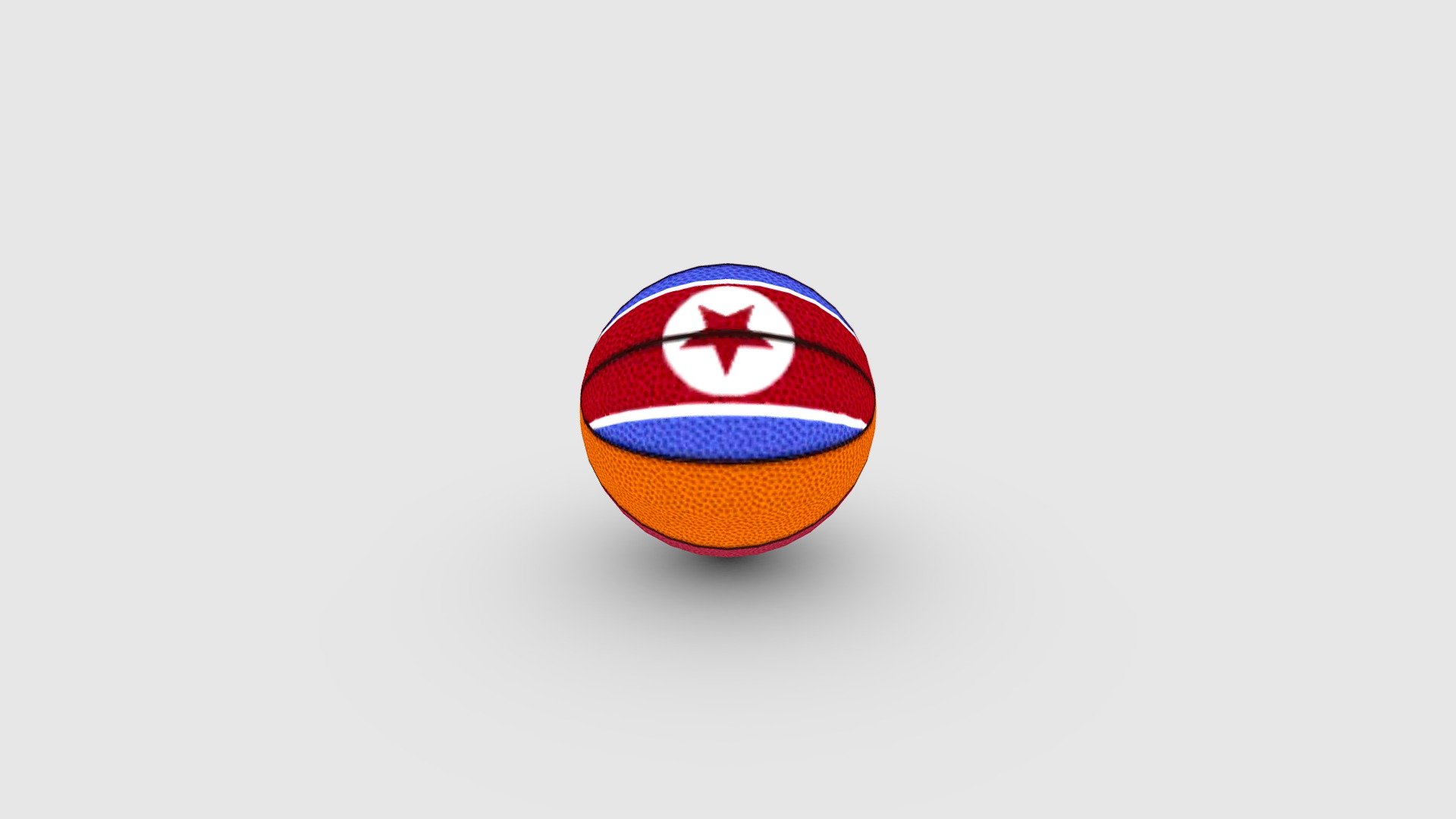 Cartoon basketball 3d model