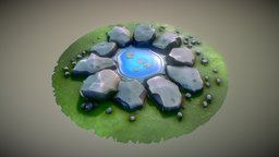 Stylized Rocky Fountain 2