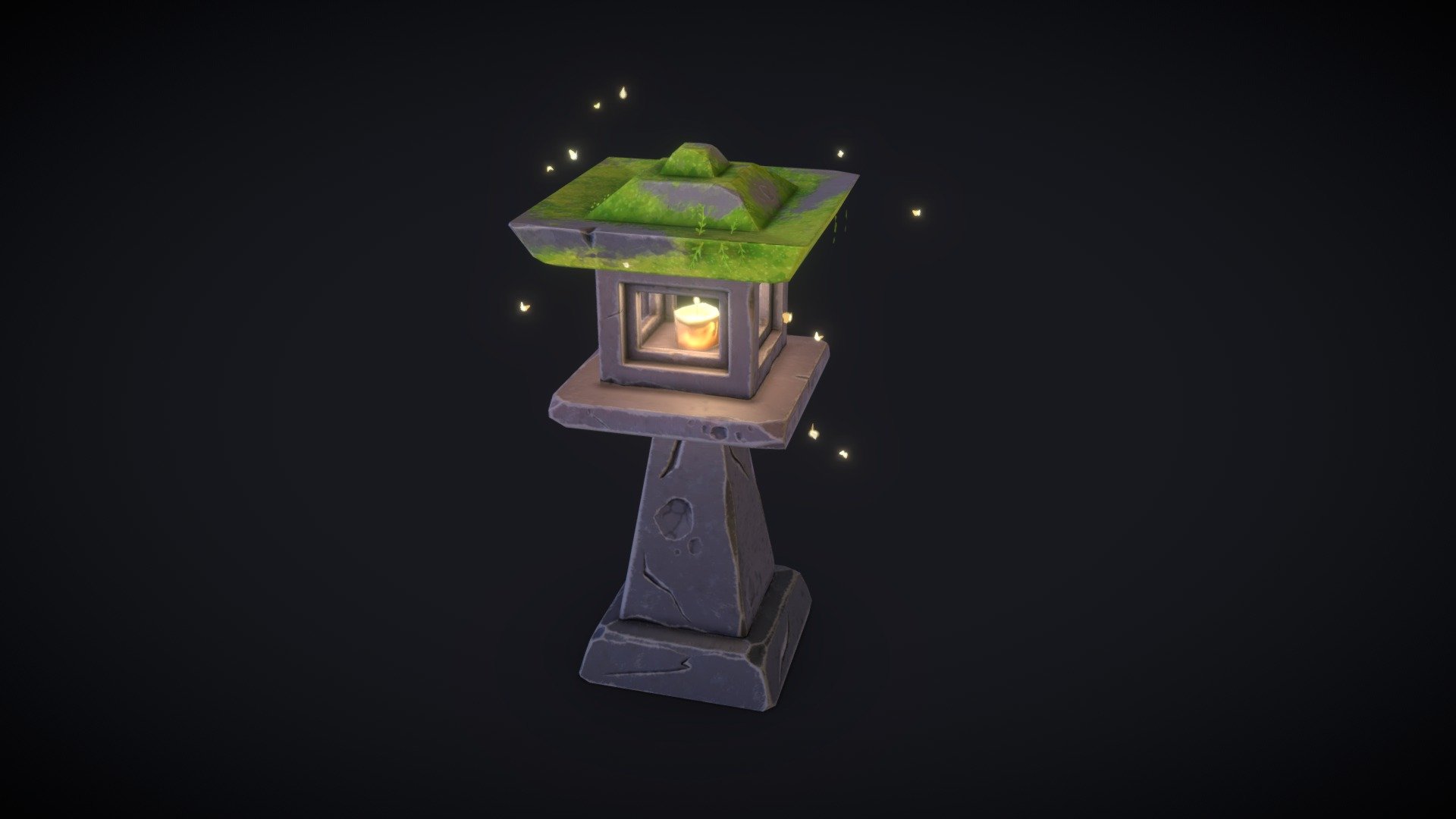 Stone Lantern 3d model