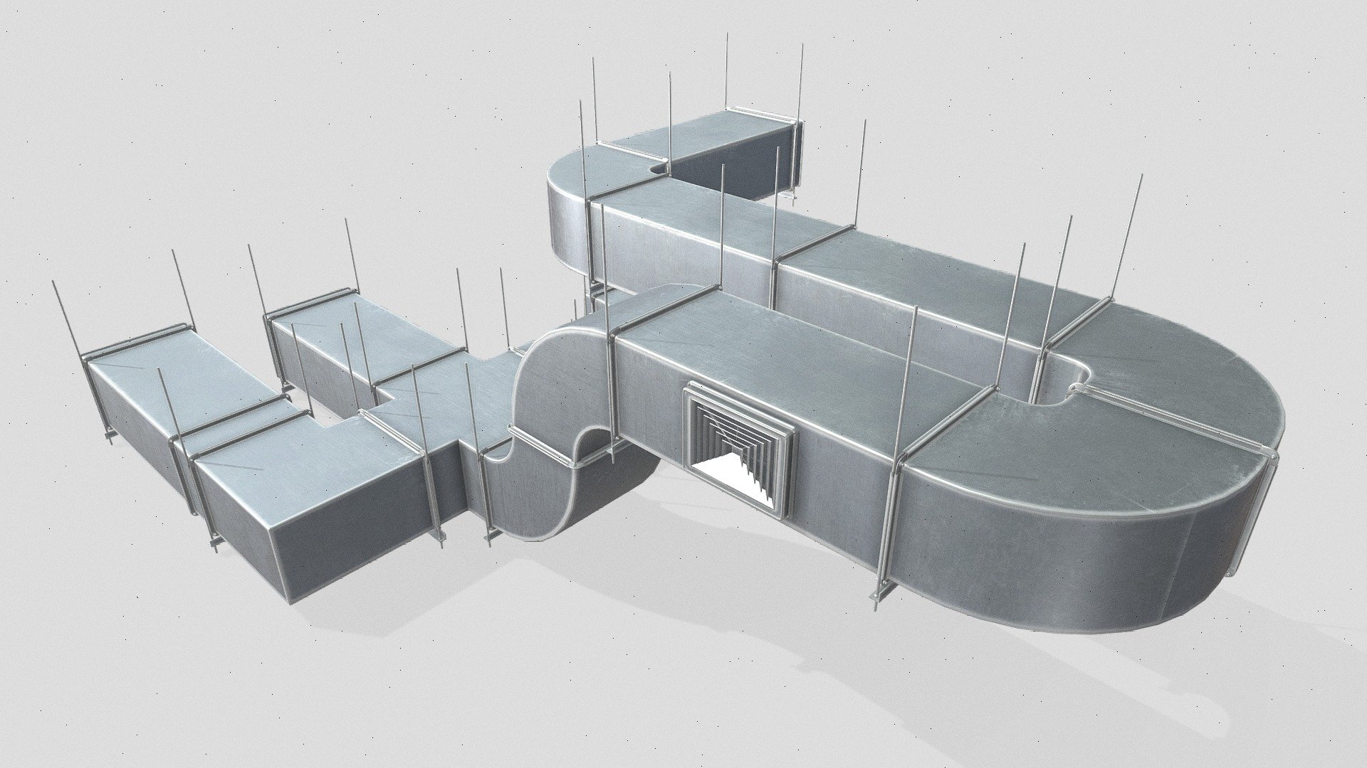 Industrial Modular Vent System 3d model