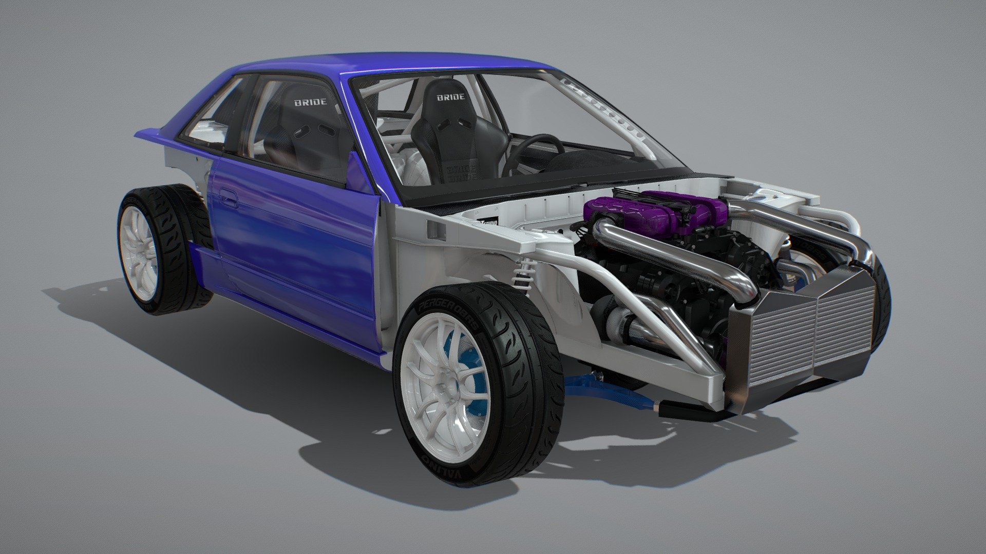 Nissan Silvia Pro Drifting Chassis 3d model