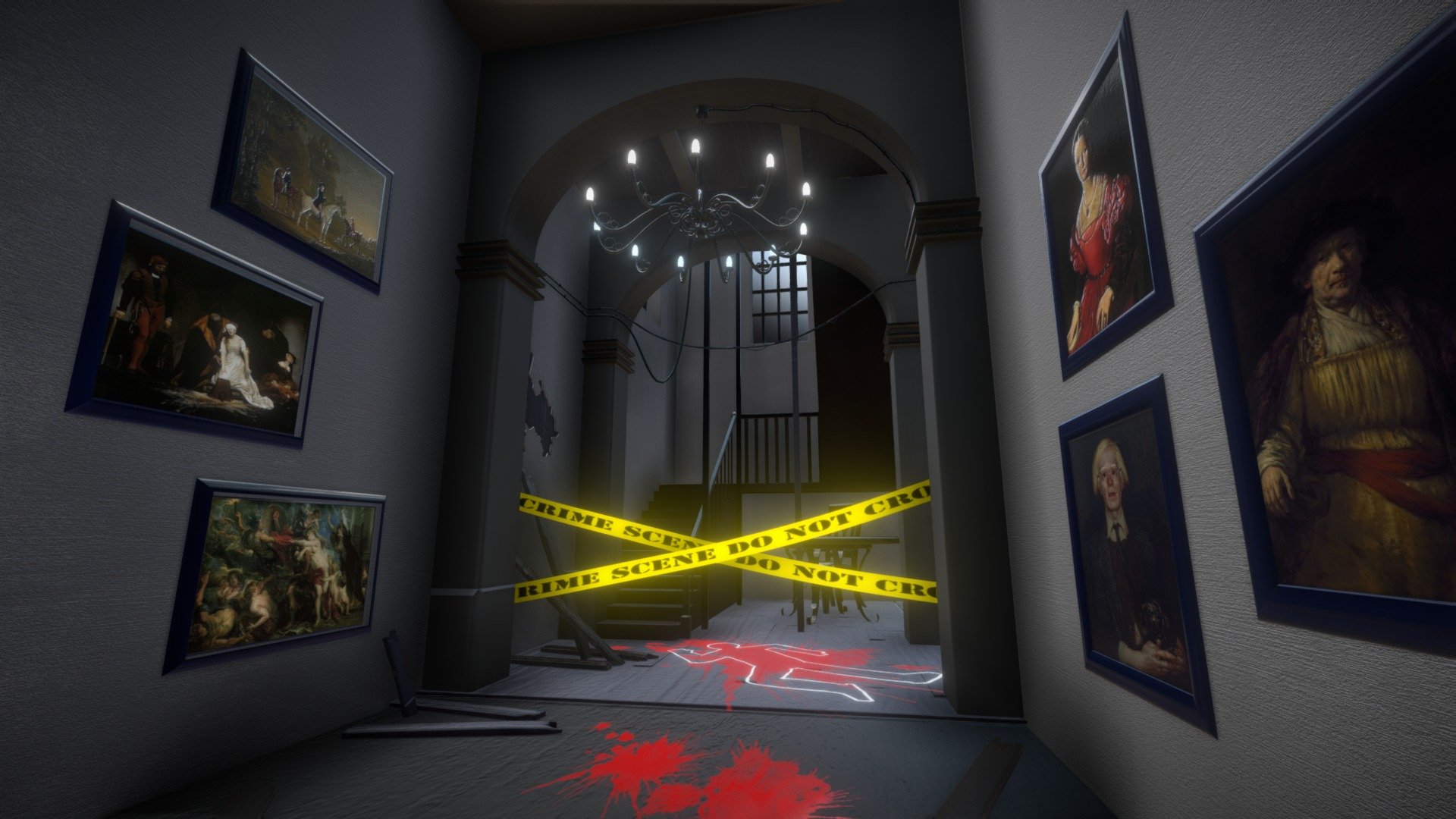 Crime scene 3d model