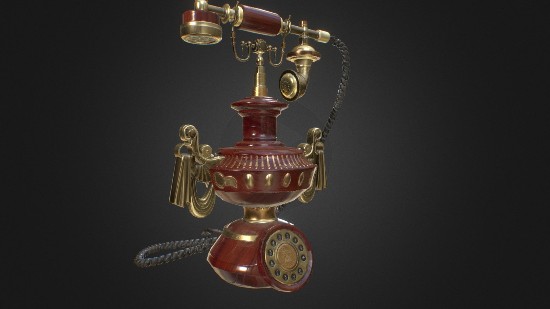 Antique Phone 3d model