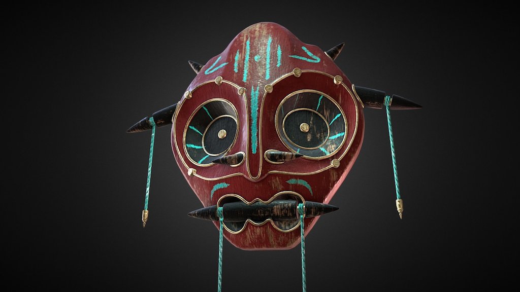 Decorative Tribal Mask 3d model