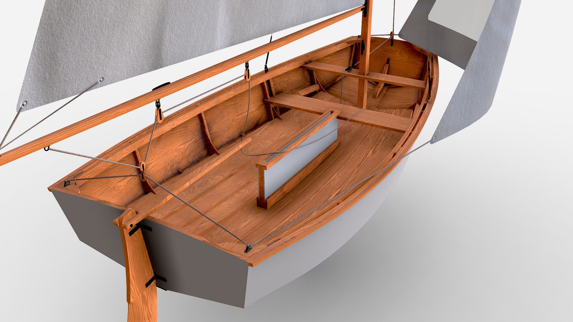 Pram Sailboat 3d model