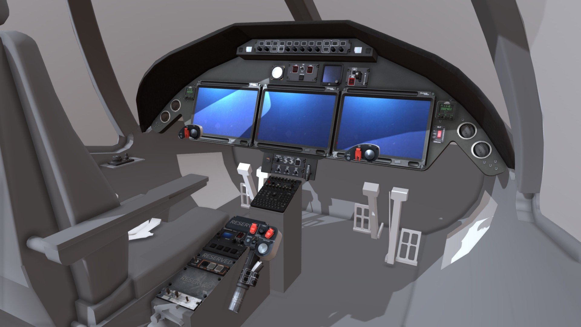 Agusta Westland Leonardo 609 gauges WIP 3d model