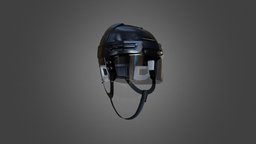 Classic Ice Hockey Helmet with Glass Visor