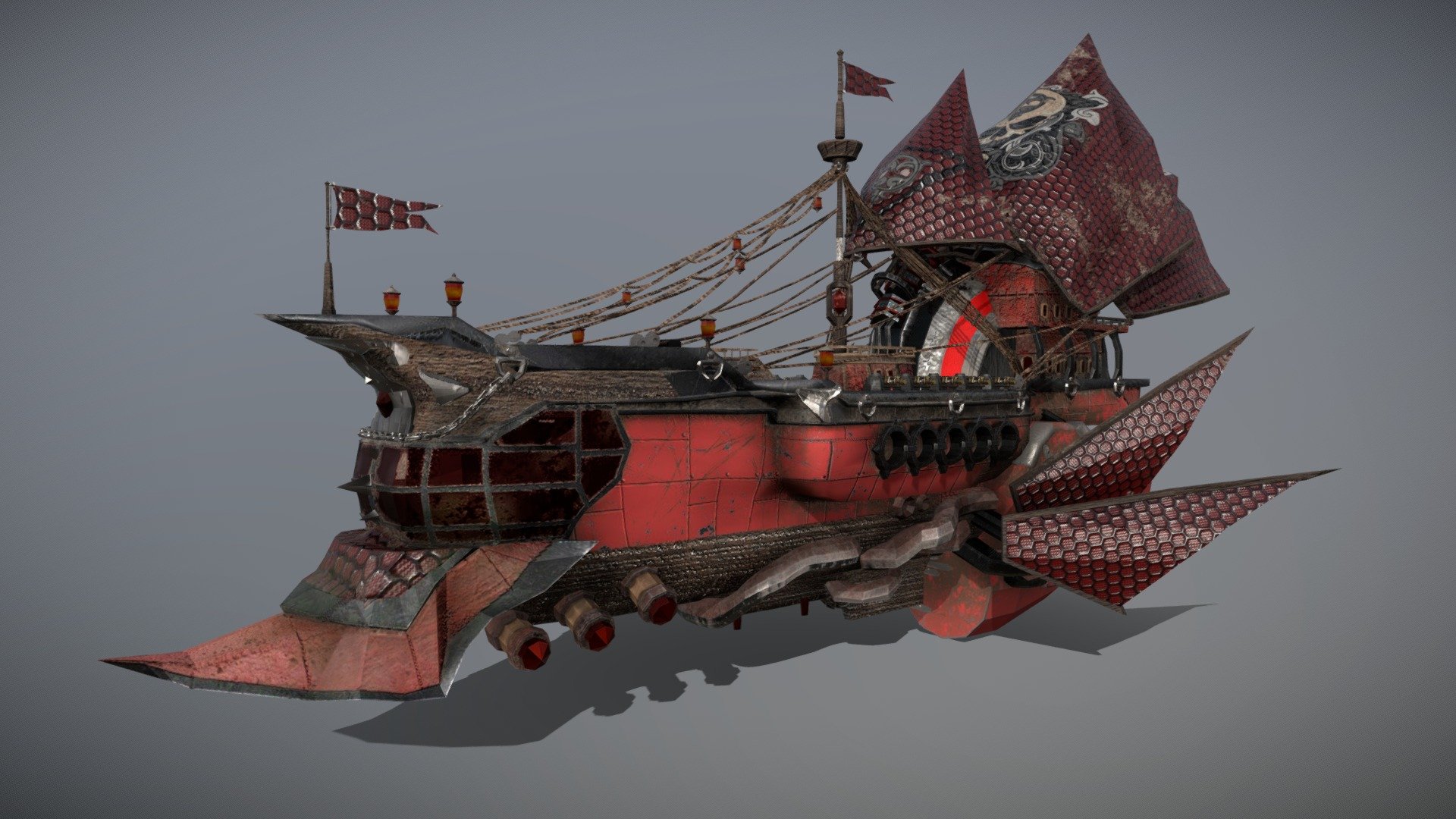 Pirate Battleship 3d model