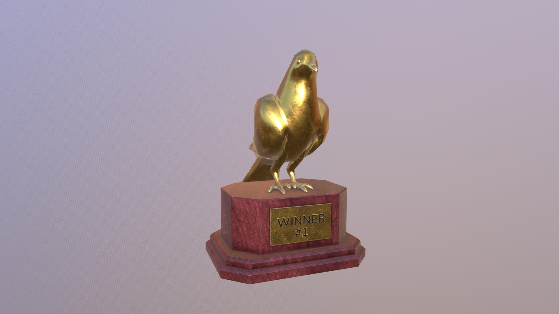 A Pigeons Trophy 3d model