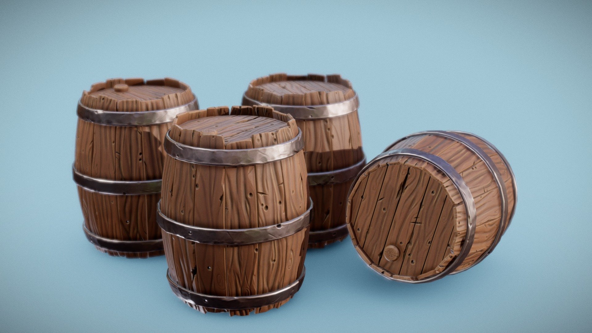 Stylized Barrel 3d model