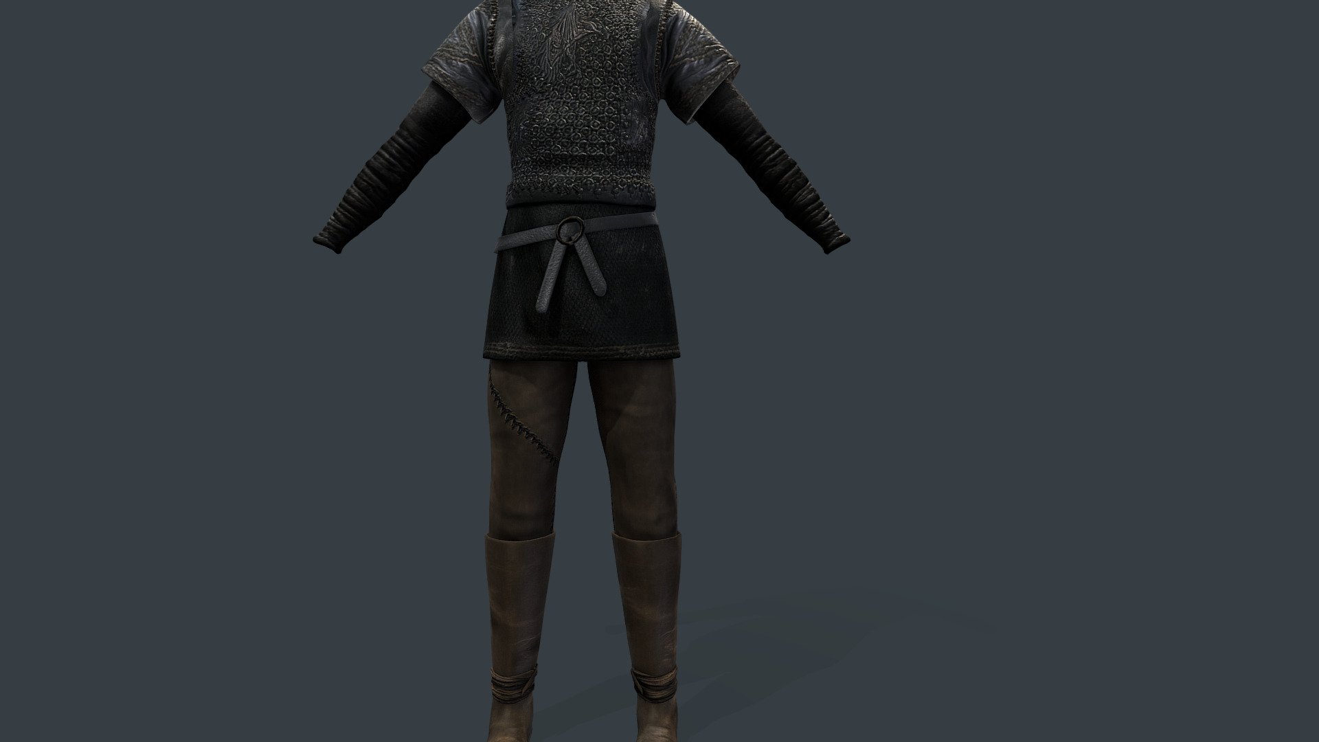 Vikings Outfit Costume Uniform 3d model