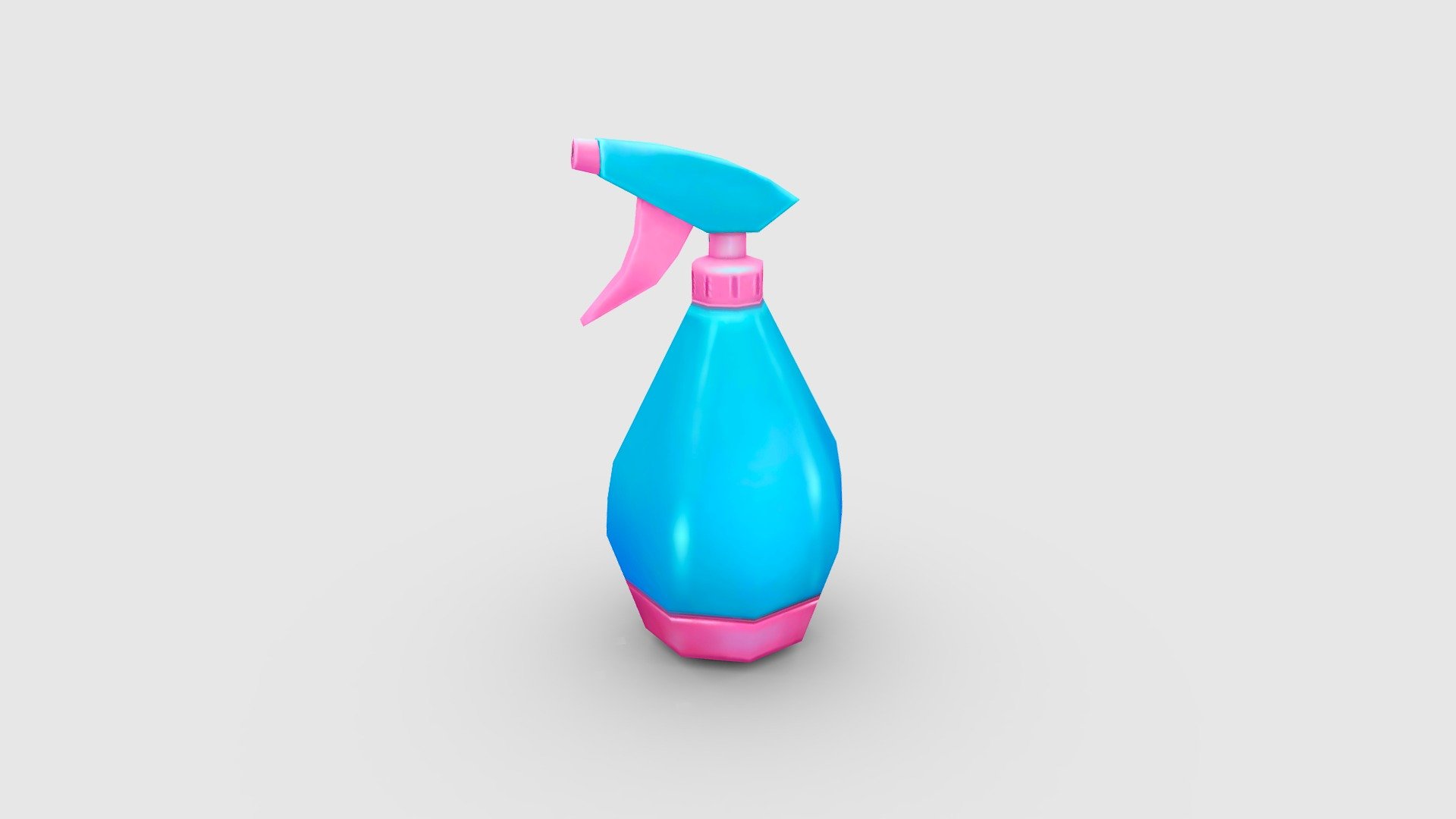 Blue Spray Bottle 3d model