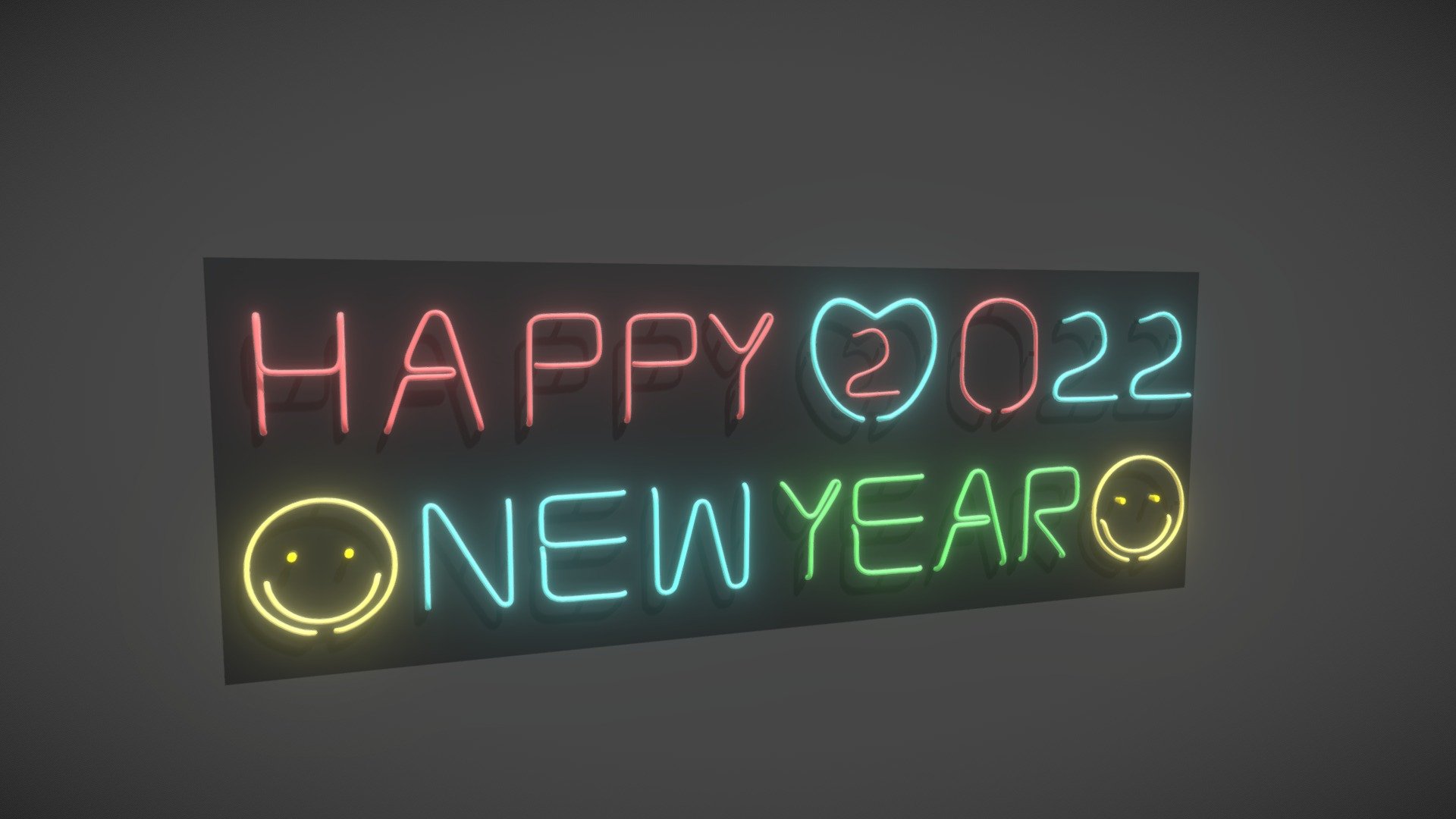 Happy New Year 3d model