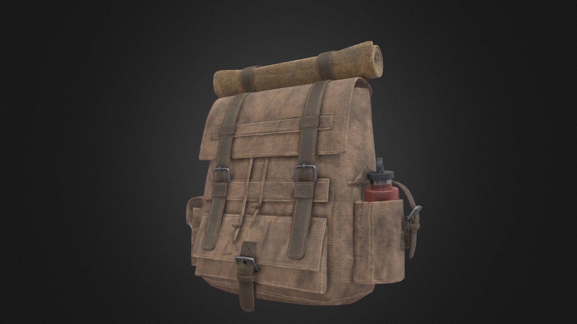 Old Backpack 3d model