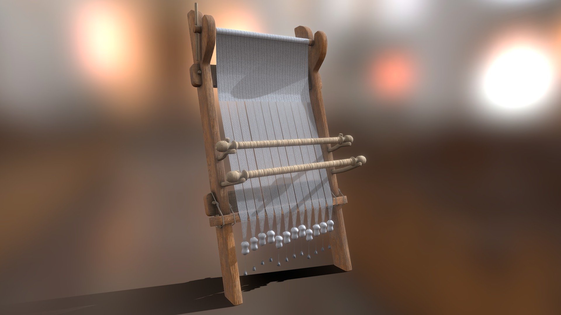 Weaving loom 3d model