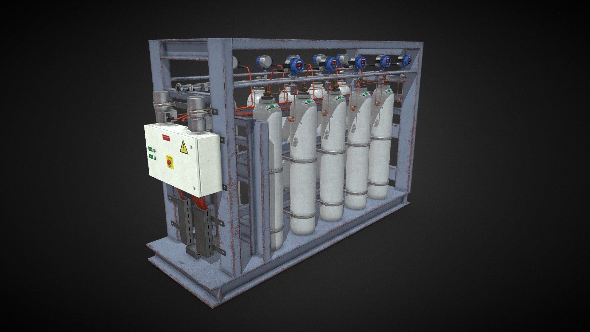 Nitrogen Storage Rack 3d model