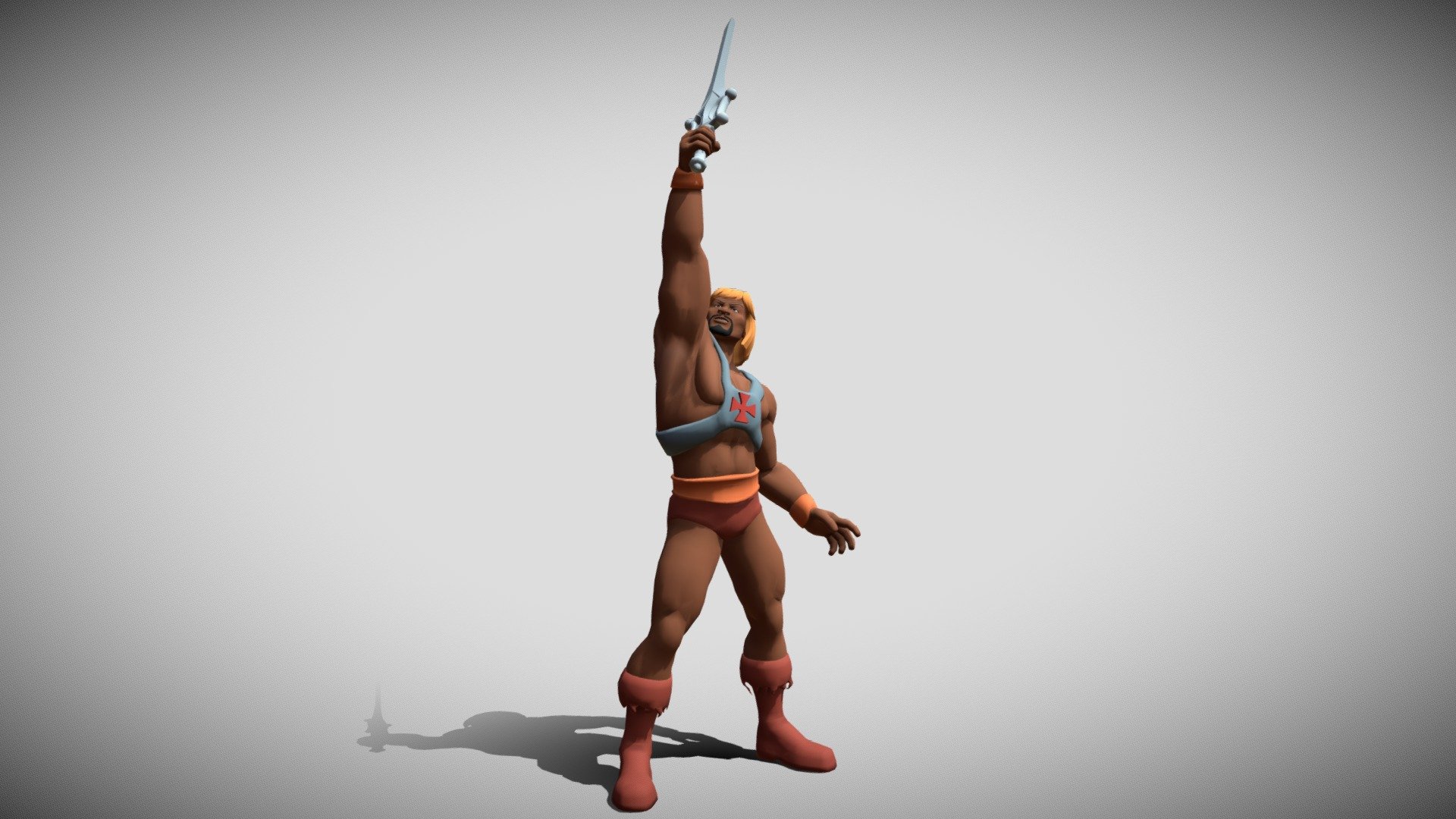 Terry Crews as He-Man 3d model