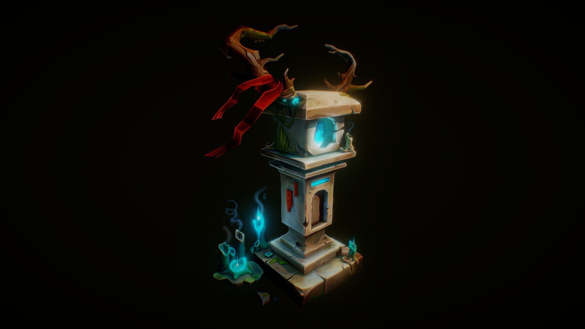 Forest Spirit Mailbox 3d model