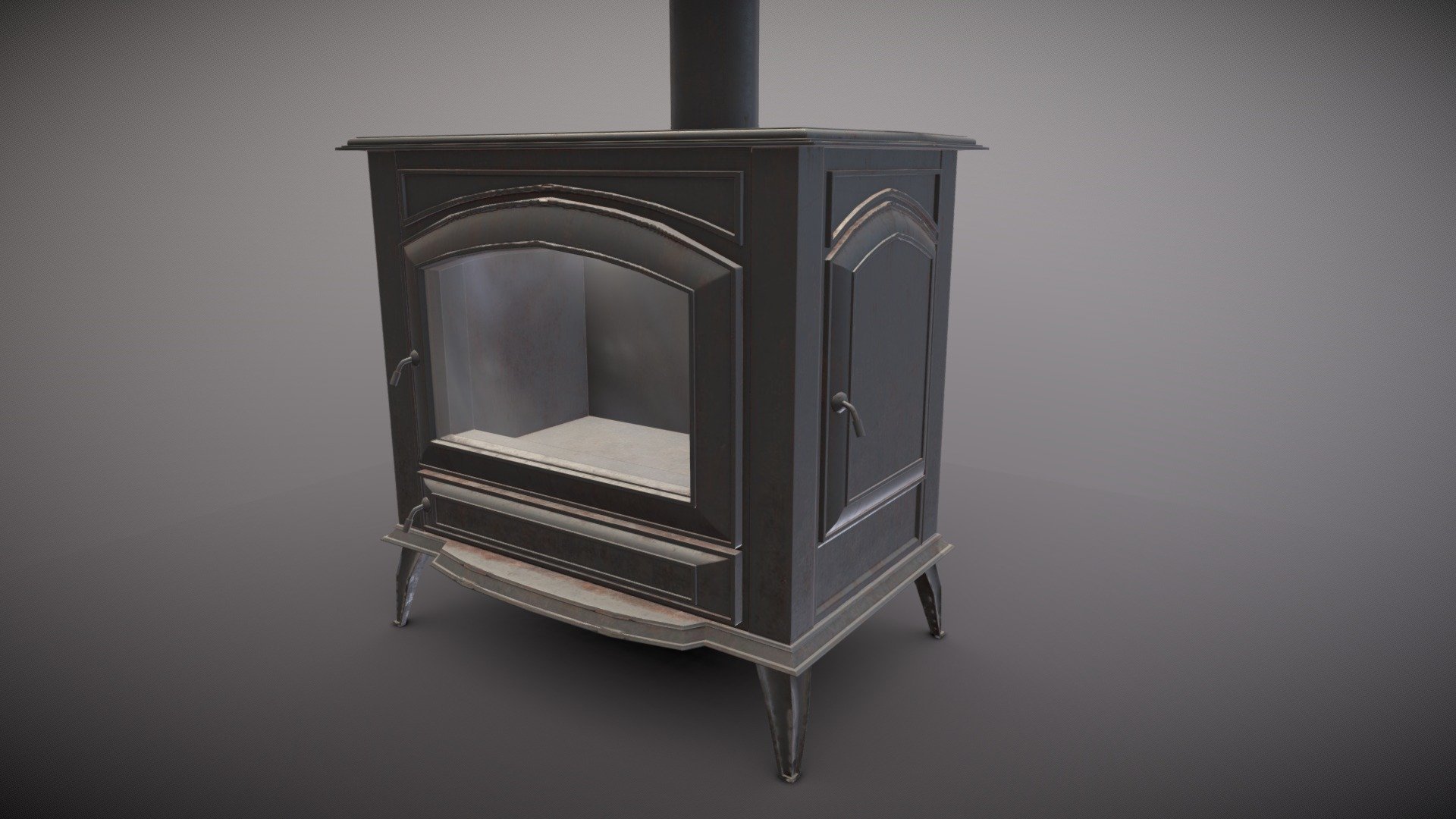 Old Wood Stove 3d model