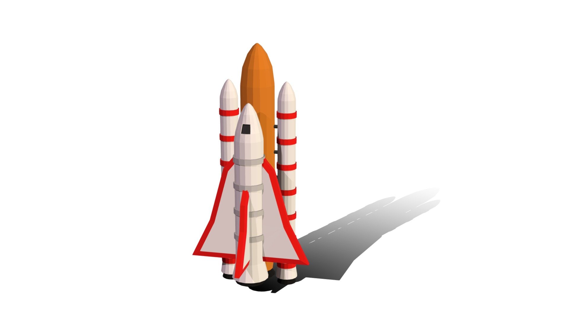 Low Poly Space Shuttle 3d model