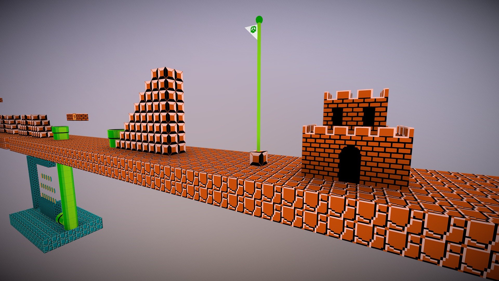 Super Mario Bros. Level 1 3d model