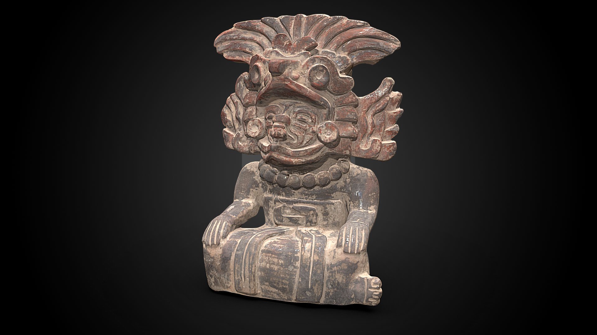 Zapotec funerary urn, 600-900 CE 3d model