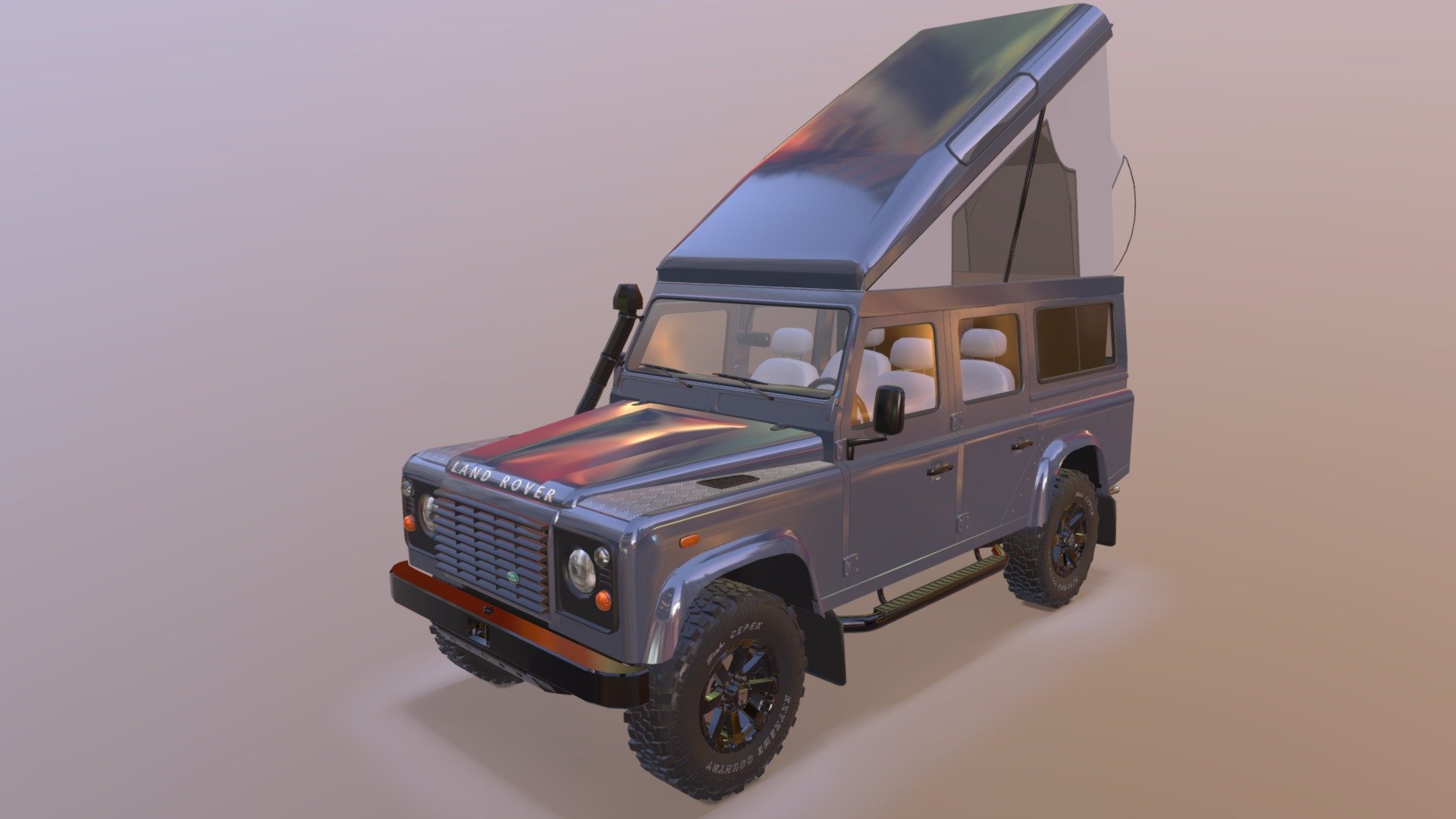 Land Rover Defender 110 Camper 3d model