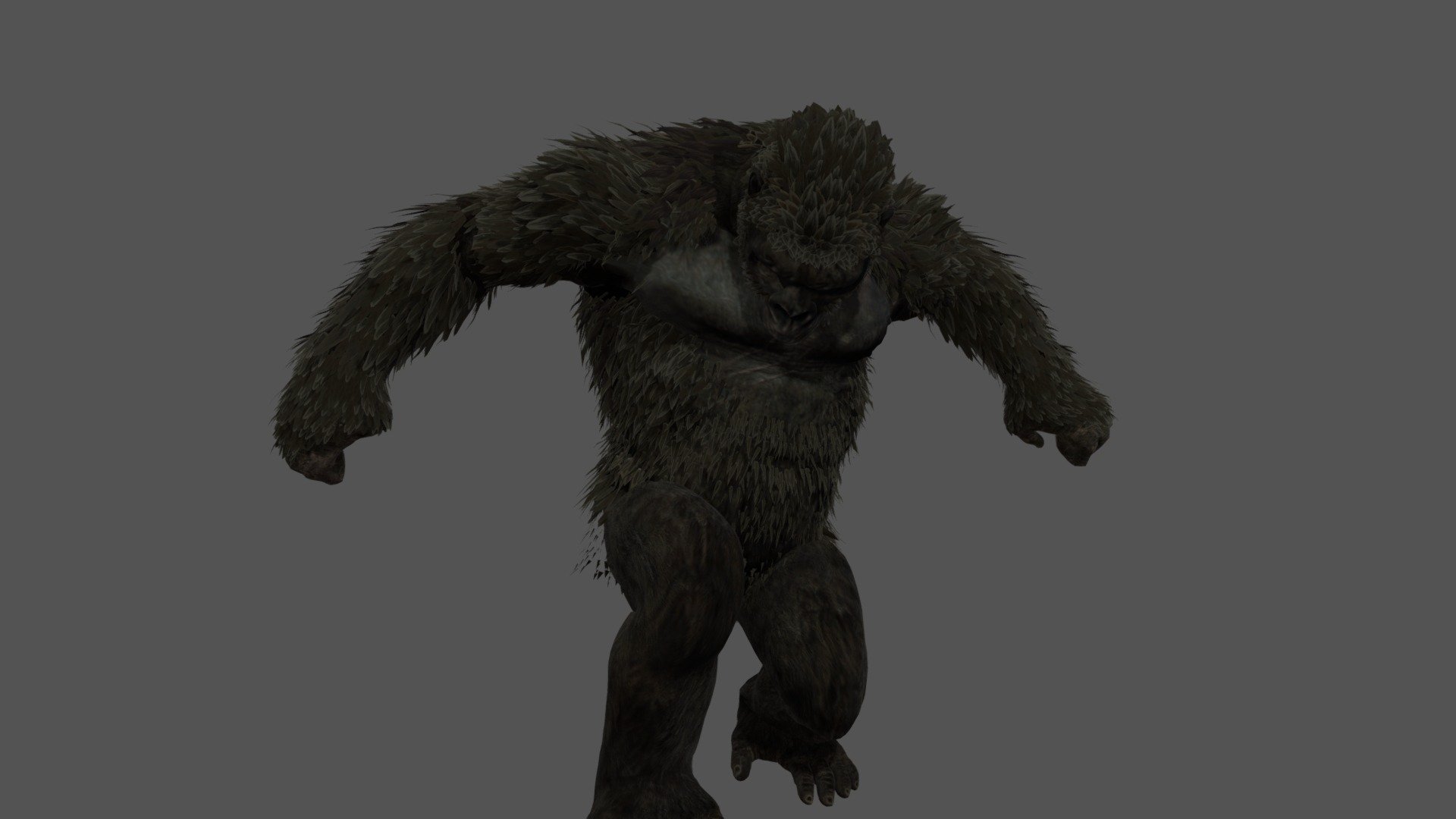 King Kong textured 3d model