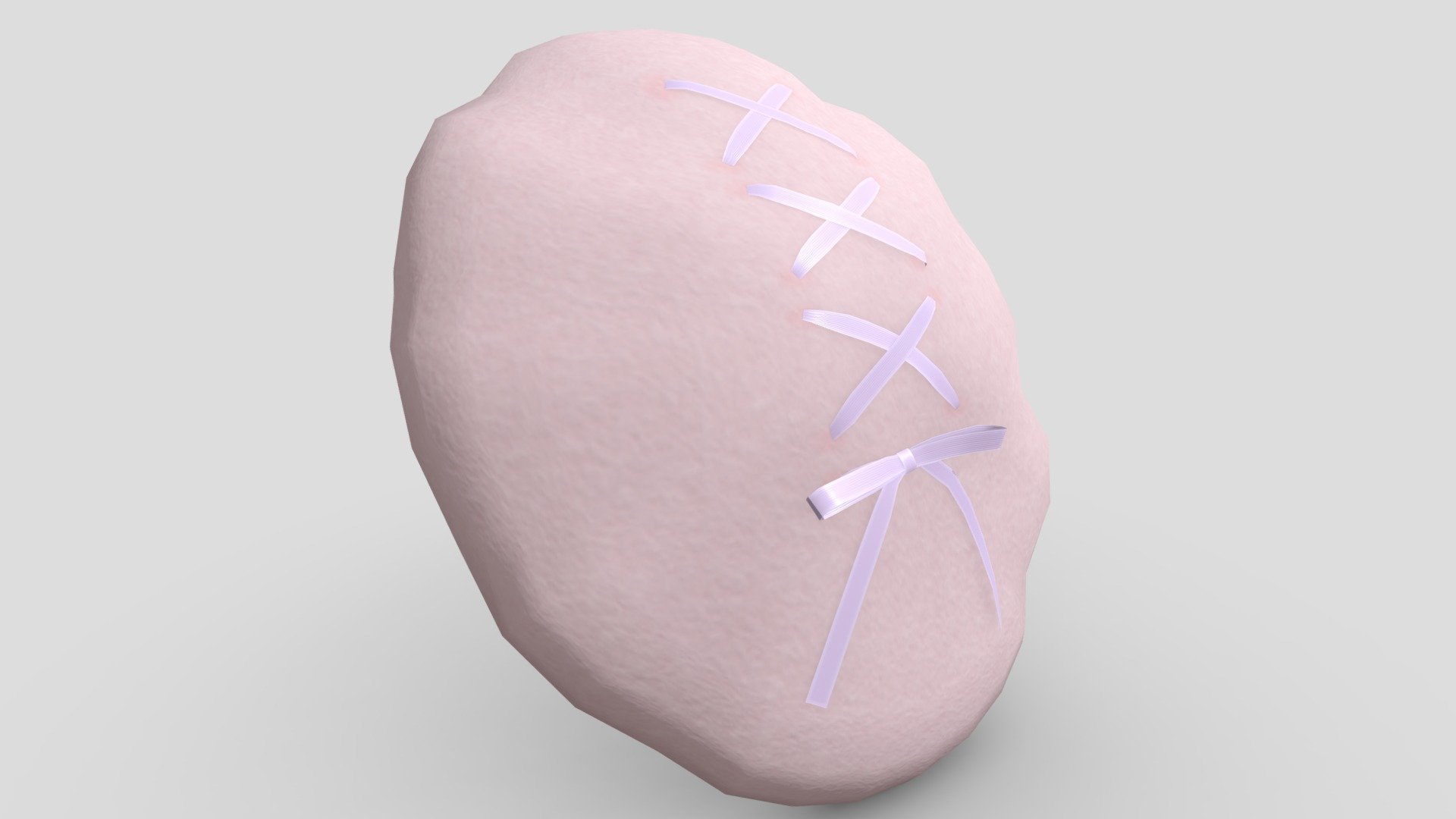 Beret(Lace-up slim ribbon)/PINK💮📷 3d model