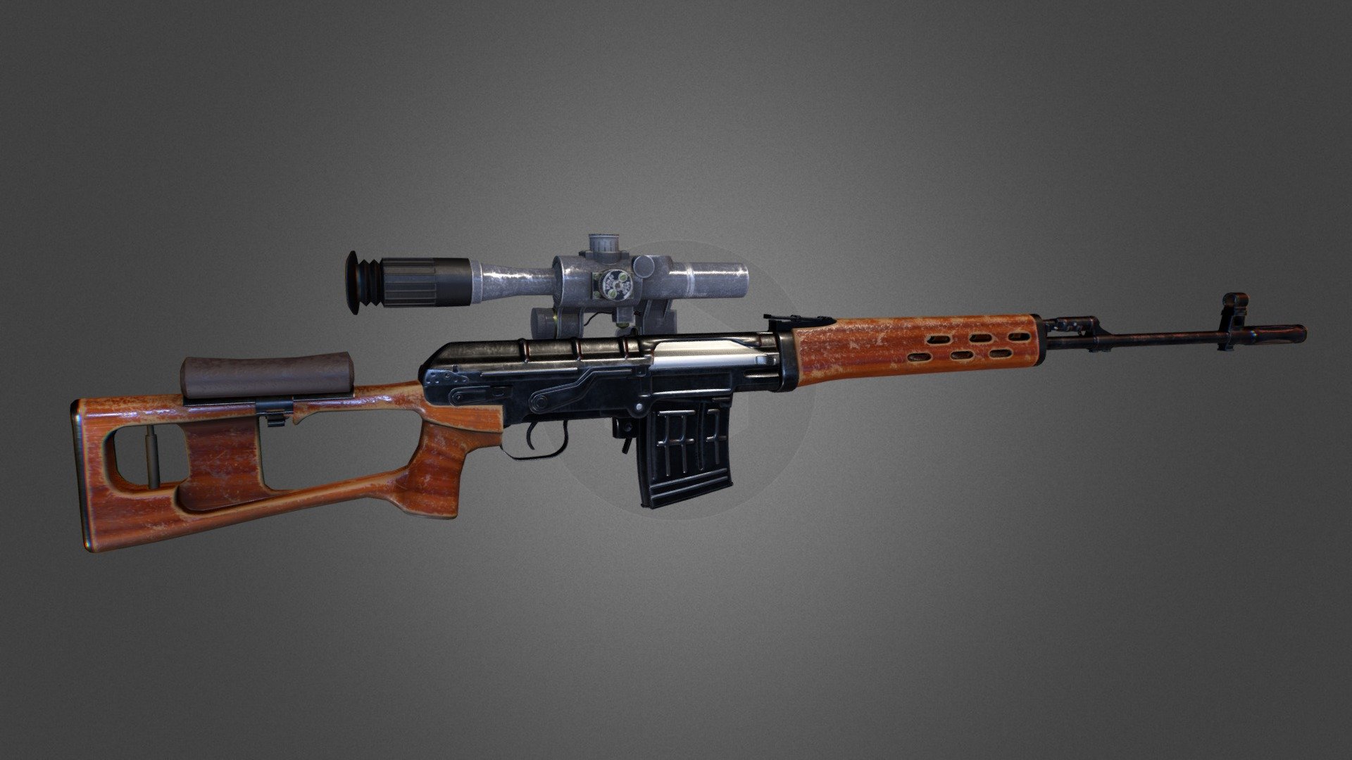 Dragunov Sniper Rifle 3d model